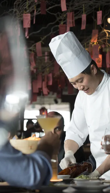 Chef Carving at Table - Hutong