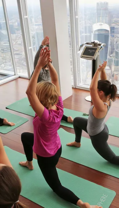 Yoga Class - View from The Shard